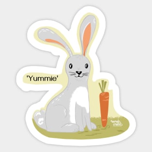 hungry bunny Sticker